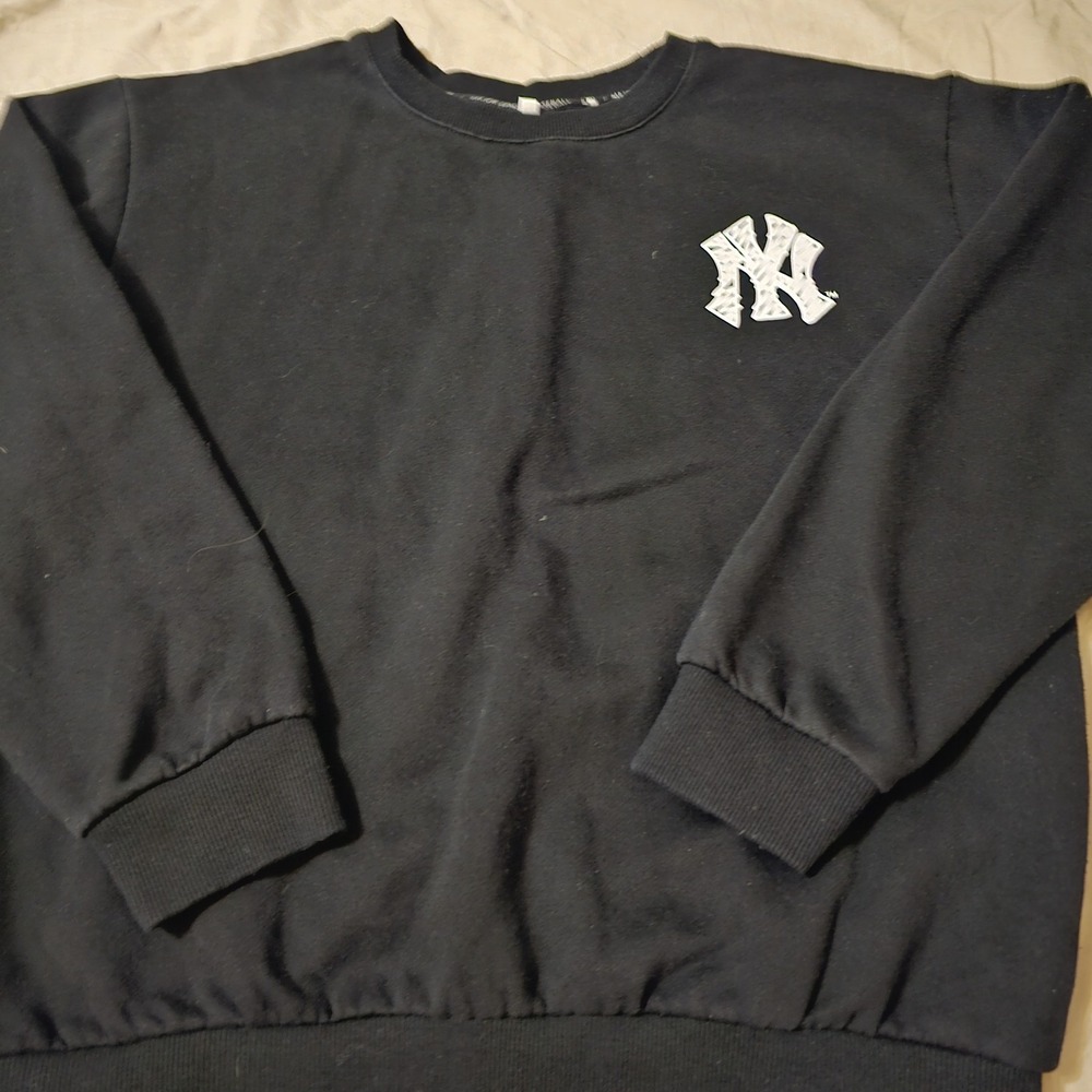 MLB New York Yankees Black Graphic Crewneck Sweatshirt Men's Size M